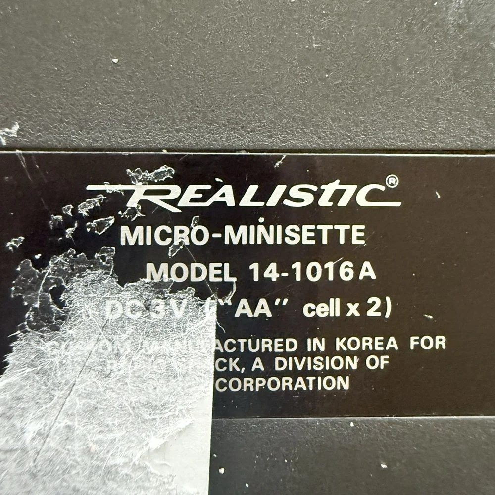 Vintage Realistic Micro-12 Micro Cassette Recorder